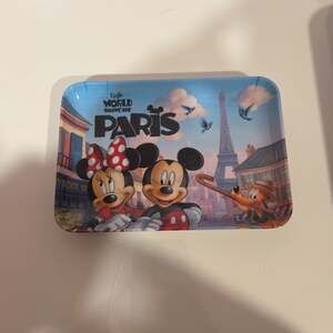 Disney Parks Epcot Paris Melamine Trinket Dish Mickey Minnie Eiffel Tower